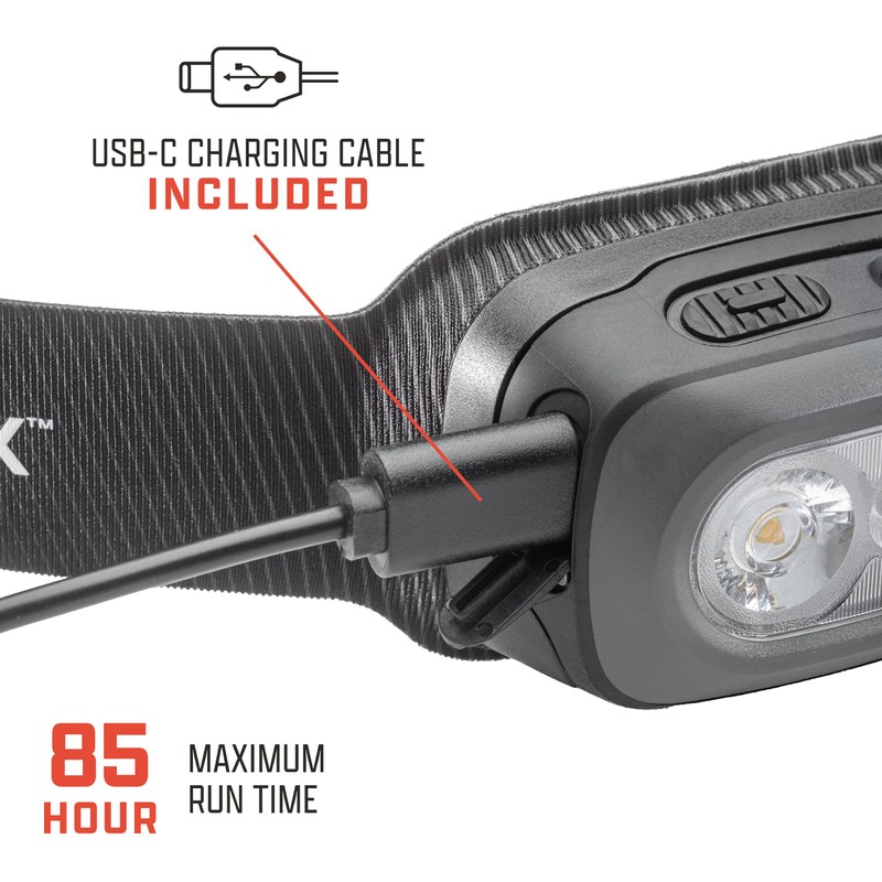 AMPEX Head Lamp - Comfortable, Waterproof Headlamp Rechargeable with Bright