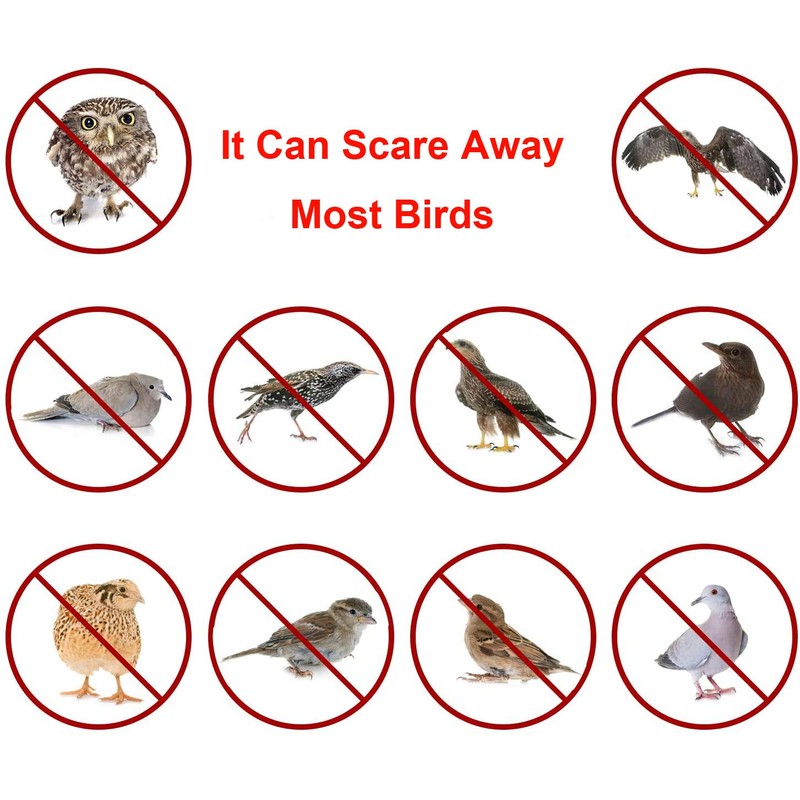 SUJAYU Bird Scare Tape, 2 Pack 1''x260FT Double Sided Repellent