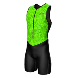 Sparx - Traje de triatlón de primera calidad para hombre, acolchado de triatlón, traje de carrera, Xtremeskulls, 3X-Large
