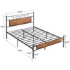 VECELO Full Platform Bed Frame with Wood Headboard/Mattress Foundation/No Box