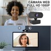 Autbye Cámara Web HD 1080p, Camara para PC con Microfono,