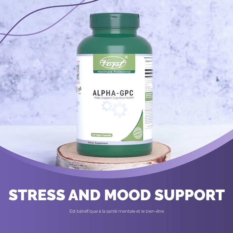 VORST Alpha GPC 600mg 120 Vegan Capsules | Bioavailable Choline