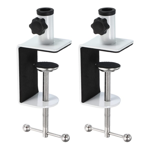 PATIKIL 0.49" Hole Dia. Desk Clamp, 2 Pcs Aluminum Alloy