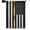 US Thin Gold Line Garden Flag - Set Mailbox Hanger