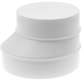 Vent Systems 6" Inch to 5" Inch Duct Reducer Adapter – Round Plastic HVAC Pipe Connector Fitting for Exhaust Vents, Dryer Duct in Bathroom, Kitchen, Home - Durable Ventilation Reducer for Indoor Use