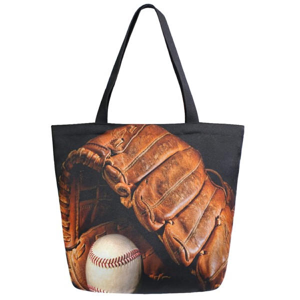 ZzWwR Old Baseball Extra Large Canvas Shoulder Tote Top Storage