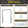 DTGN M8x50x100mm U Bolts Square Kit - 2Set - Carbon