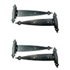 Harris Hardware 93F-HBE-4 Black Colonial Flush Surface Mount Strap Hinge