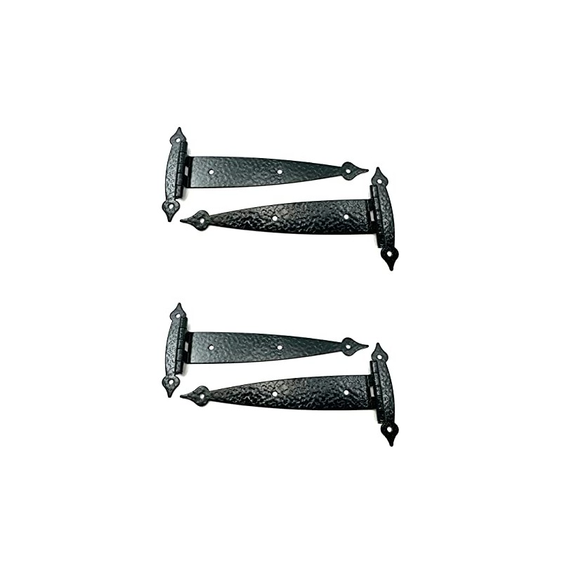 Harris Hardware 93F-HBE-4 Black Colonial Flush Surface Mount Strap Hinge