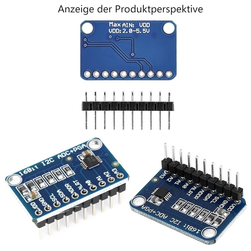 3 x ADS GERUI-1115 (16 Bit) analogue-digital converter ADC development
