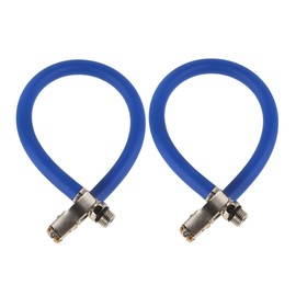 Zerodeko 2pcs Locking Air Chuck Tire Inflator Hose Adapter Durable Extension for Easy Inflation of Cars Motorcycles Compatible with Air Compressors and Pumps