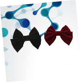 Baluue Big Bowknot Hair Ties 2-Pack Velvet Ponytail Holders for Women for Thick or Thin Hair for Daily Wear