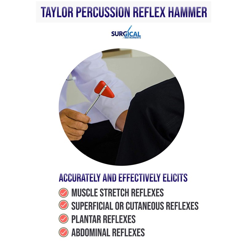 SURGICAL ONLINE Taylor Tomahawk Percussion Reflex Hammer for Neurological Examination