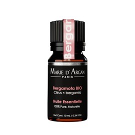 Aceite Esencial de Bergamota 10ml 100% Natural Orgánico Vegano Para Aromaterapia Difusor Humidificador Piel Certificado Por Ecocert Grado Terapéutico | Marie D'Argan