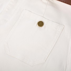 Belle Poque White Denim Skirt Women High Waisted Jean Skirt Plus Size Denim Skirts White XL