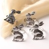 CENPEK 6pcs Easter Bunny Napkin Rings Rabbit Napkin Ring Holders