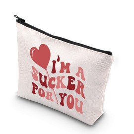 TSOTMO Rock Band Make Up Bag Singer Album Gift I’m A Sucker For You Bag Gift For Band Fans (SUCKER)