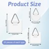 60 Pack Adhesive Picture Hanger, Foamboard Picture Hanging Hooks Without