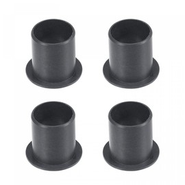 sourcing map Flanged Sleeve Plain Bearings 16 mm Bore 18 mm Outer Diameter 21 mm Length POM Coated Oil-Free Bushings Black Pack of 4