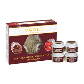 Vaadi Herbals Facial Kit - Gold Facial Kit With 24 Carat Gold Leaves, Marigold & Wheatgerm Oil, Lemon Peel Extract All Natural Suitable For All Skin Unisex 70 Grams -