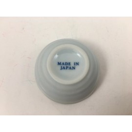 Made in Japan 2 PCS. Japanese Spice Soy Sauce Dish Bowl 2.5"D Porcelain Blue Turnip JAPAN MADE