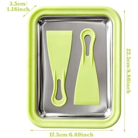 Ice Cream Roll Maker, Ice Rolls Plate with 2 Spatulas Ices Cream Roller Maker Pan DIY Ices Creams Roller Pan Yogurt Roll Machine Home Dessert Making Tools for Sorbet, Yogurt, Gelato (Green)