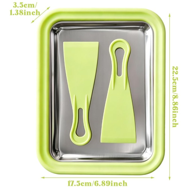 Ice Cream Roll Maker, Ice Rolls Plate with 2 Spatulas