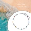 AOBOCO Anklet Sterling Silver 925 Women's Pearl Anklet with Crystals