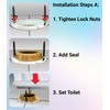 One-N-Done Premium 3.75" Toilet Bolts: Toilet Flange Repair Kit Locks