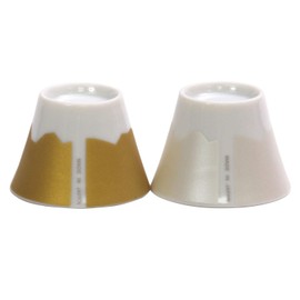 Ogura Pottery 149224 Mt. Fuji Mica Gold / Mica Silver 1.0 fl oz (30 ml) Pair Ochoko