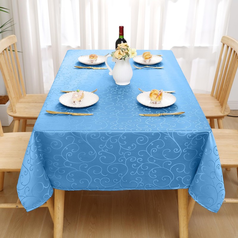 Homaxy Table Cloth Rectangular 130x160 cm, Washable Polyester Jacquard Tablecloth,