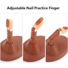 LIONVISON Dedos de práctica de uñas para uñas acrílicas, juego