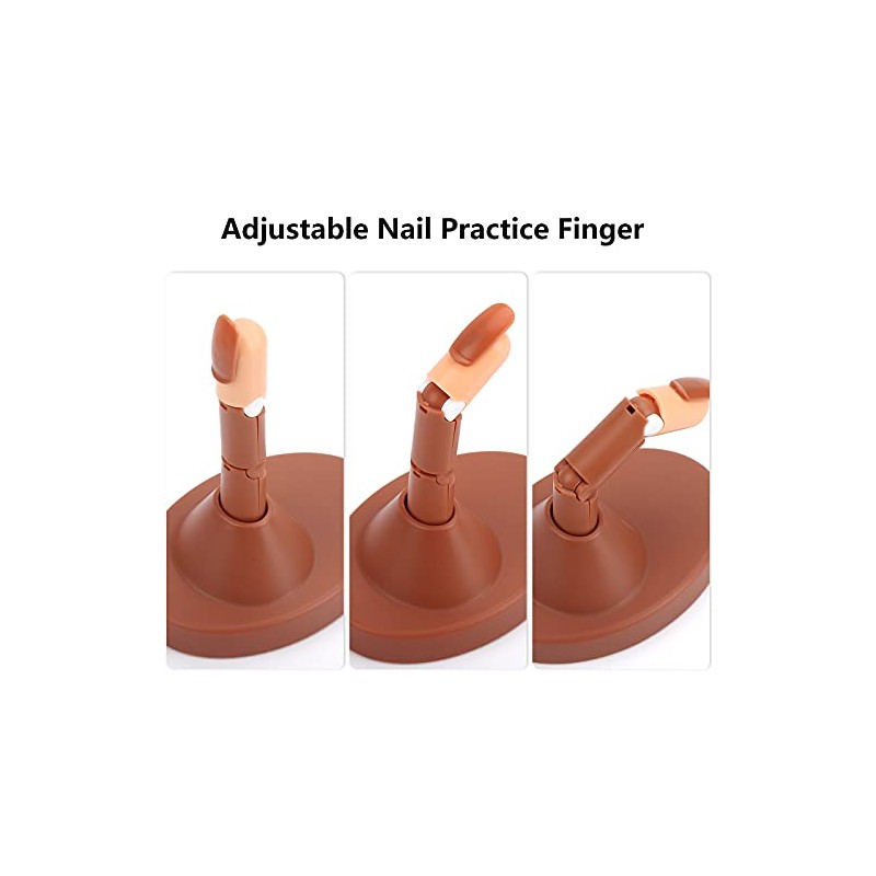 LIONVISON Dedos de práctica de uñas para uñas acrílicas, juego
