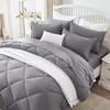 SLEEP ZONE Full Size Comforter Duvet Insert, Down Alternative Reversible