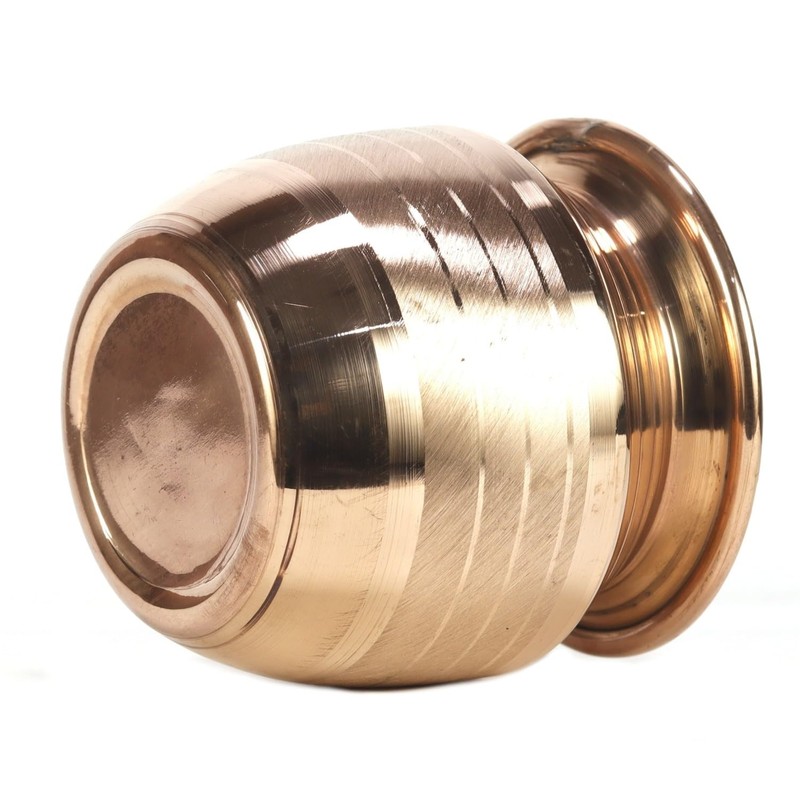 ASHIRWAD Pure Copper Kalash Lota for Pooja Prayer Kalash Arti