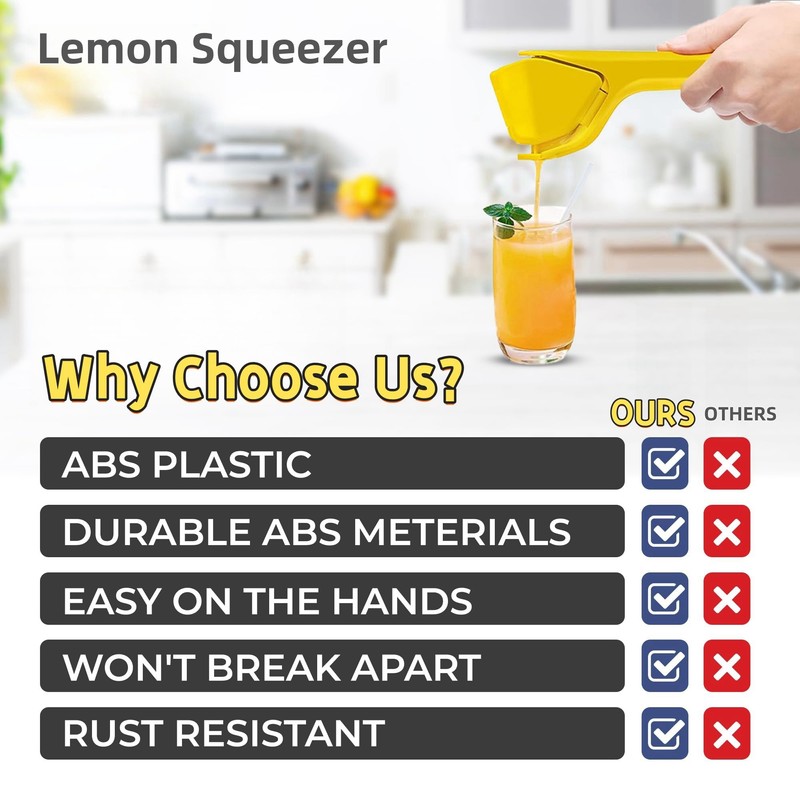 Lemon Squeezer - Hand Press for Citrus Fruits, Lemon Squeezer,