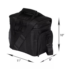 Cozy Bear Black Insulated Lunch Cooler Bag with Multiple Storage Pockets Mesh Pocket New