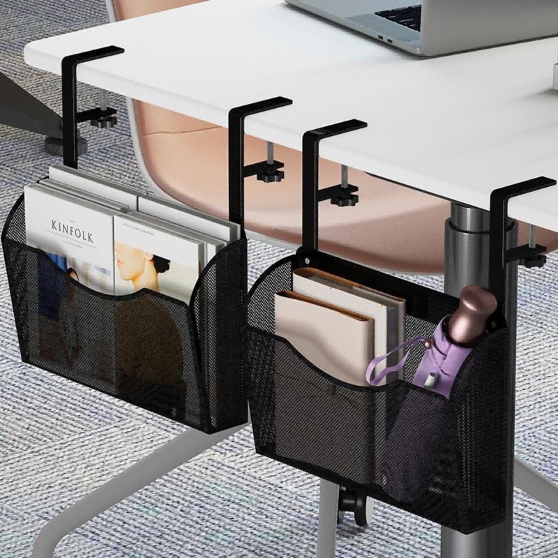 INLDY Under Desk Drawer, Desk Side Storage, Hanging Desks Organizer,