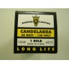 HORIZON 60WATT TORPEDO BULB, CANDELABRA BASE, CLEAR. LONG LIFE, CASE