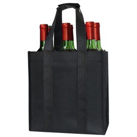 NECXON 6 Liquid Wine Carrier Bag with Handles, Durable Non-Woven Fabric, Bottles with Carrying Feels for Travel Picnic BBQ Party Carry Wine Drinks, 27 x 18 x 27 cm