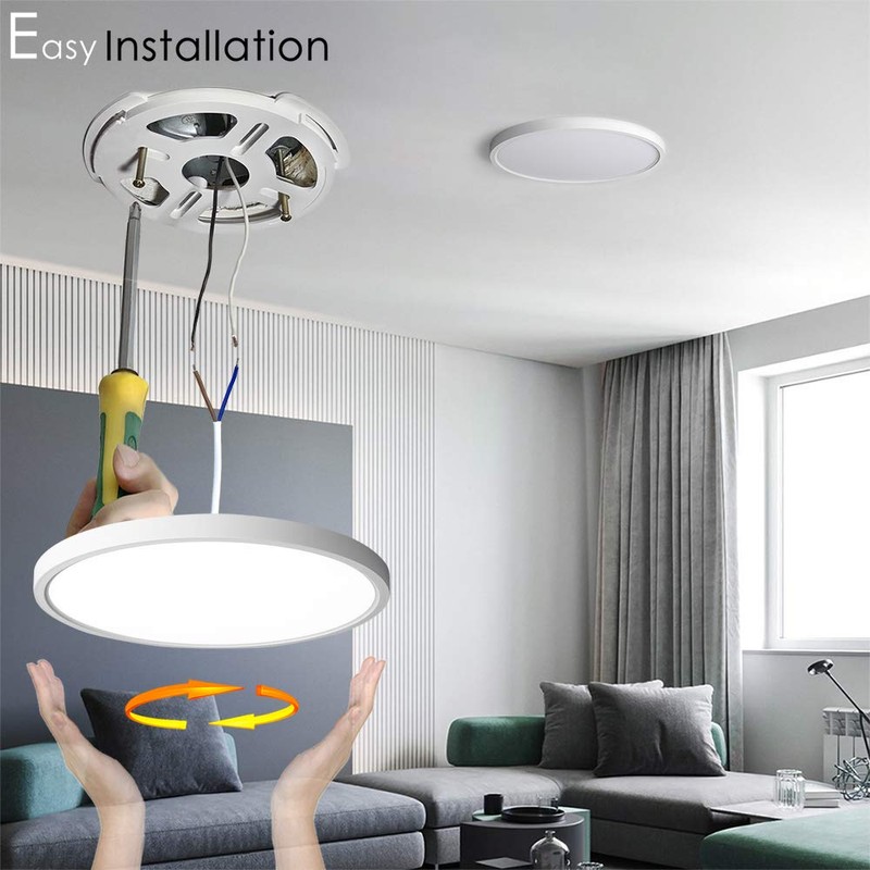 TALOYA LED Ceiling Light Living Room White, 15.8 Inch Thin