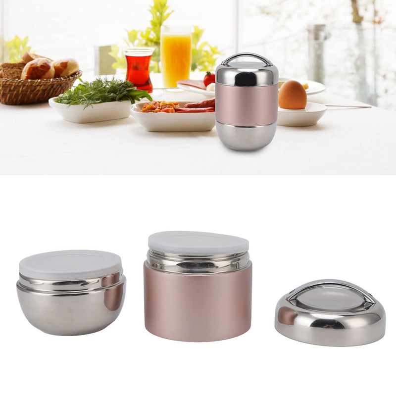 Jeanoko 1.5L Thermal Food Container Stainless Steel Multi Layer Spill