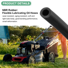 M METERXITY Lubricating Oil Hoses, 4mm ID x 7mm OD 3.28FT Rubber Tubing Hose Pipe for Irrigation/Small Equipment/Outdoor/Garden Water Tubing [Black]