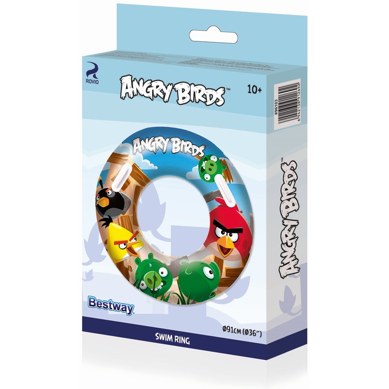 Bestway Angry Birds Swim Ring - Multicoloured, 36 Inch