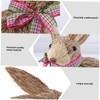 BIUDECO Easter Bunny Decor Straw Rabbit Ornament Handmade Bunny Straw