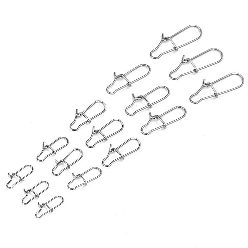 Pack of 200 Fishing Lock Snaps Swivel #0#1#2#3#4 with Box