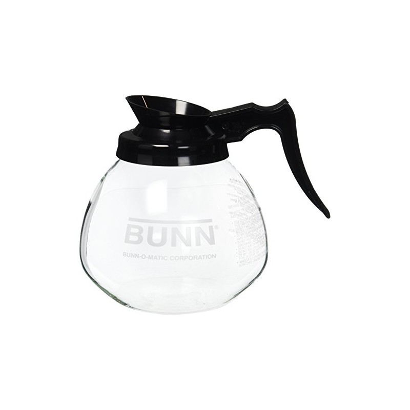 BUNN 12 Cup Standard Decanter Coffee Pot, Clear/Black
