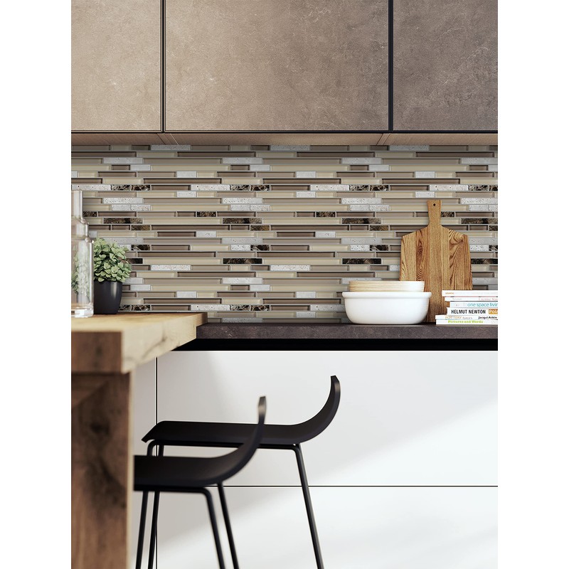 Simple Tile - 5 Sheets Glass and Stone Mosaic Tile