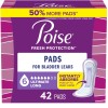 Poise Incontinence Pads for Women, 6 Drop Ultimate Absorbency, Long
