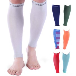 Doc Miller Compression Calf Sleeve for Men & Women – 20-30mmHg Graduated Support for Running, Shin Splints, Calf Strain – Knee High, Small to 6XL Plus Size